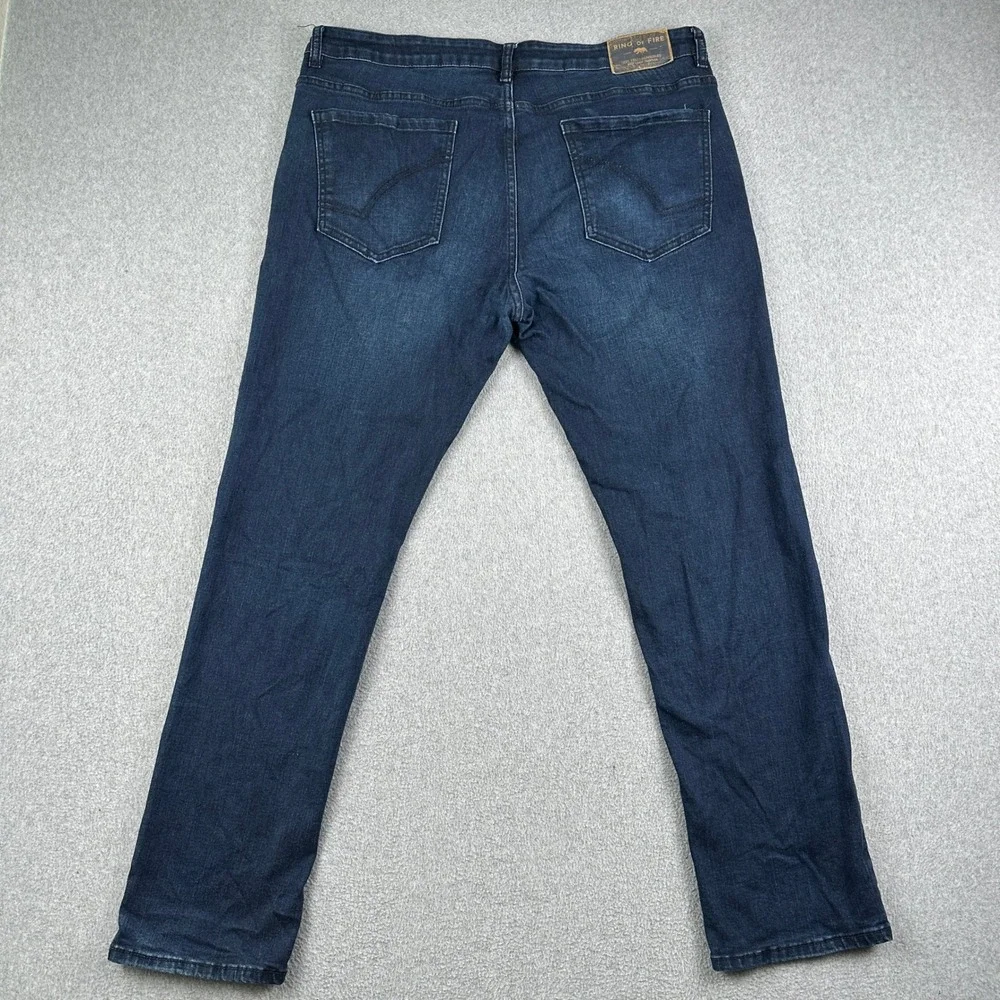 Ring of Fire Jeans Mens 34x30 Slim Blue Stretch Denim